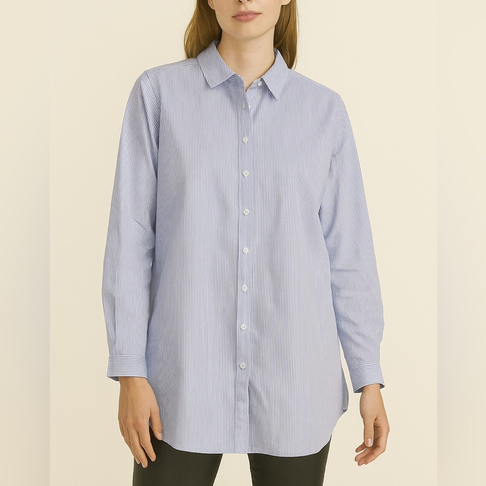 BB Dakota Women's Blue Button-Up Blouse